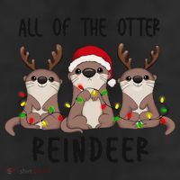 Funny Christmas Otters Cute All Of The Otter Reindeer 25L Jumbo Tote