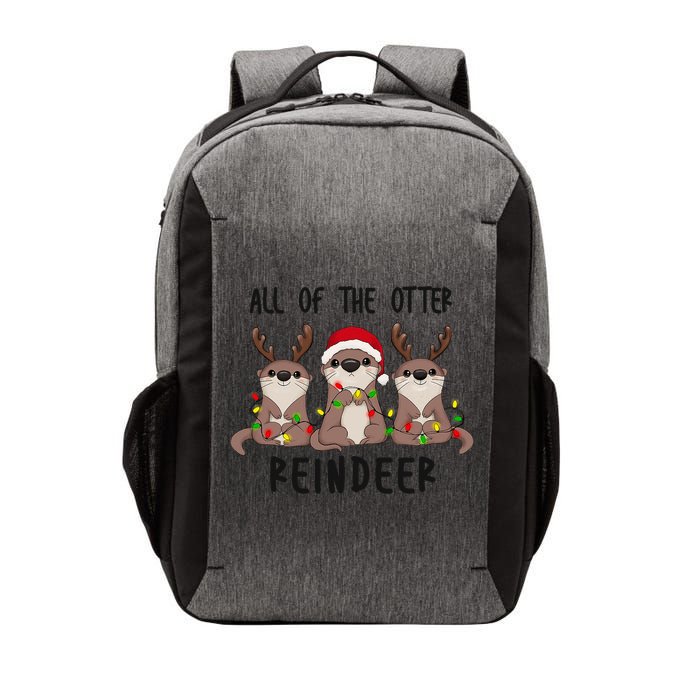 Funny Christmas Otters Cute All Of The Otter Reindeer Vector Backpack