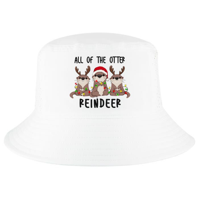 Funny Christmas Otters Cute All Of The Otter Reindeer Cool Comfort Performance Bucket Hat