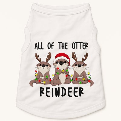 Funny Christmas Otters Cute All Of The Otter Reindeer Doggie Tank