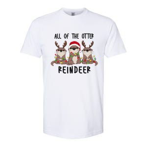 Funny Christmas Otters Cute All Of The Otter Reindeer Softstyle CVC T-Shirt