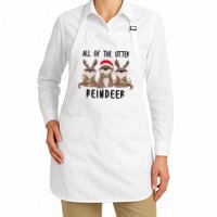 Funny Christmas Otters Cute All Of The Otter Reindeer Apron