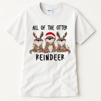 Funny Christmas Otters Cute All Of The Otter Reindeer Tall T-Shirt