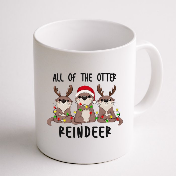 Funny Christmas Otters Cute All Of The Otter Reindeer Mug