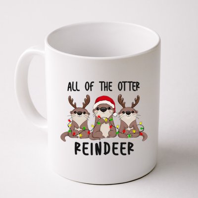 Funny Christmas Otters Cute All Of The Otter Reindeer Mug