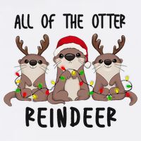 Funny Christmas Otters Cute All Of The Otter Reindeer Mug