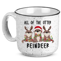 Funny Christmas Otters Cute All Of The Otter Reindeer 15oz Campfire Ceramic Mug