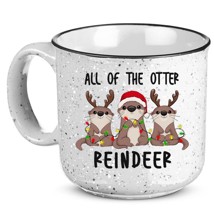 Funny Christmas Otters Cute All Of The Otter Reindeer 15oz Campfire Ceramic Mug