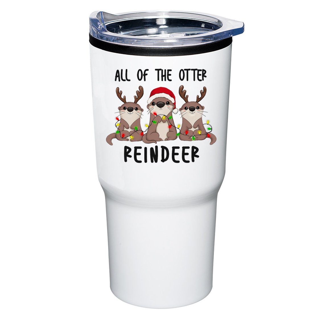 Funny Christmas Otters Cute All Of The Otter Reindeer Tumbler