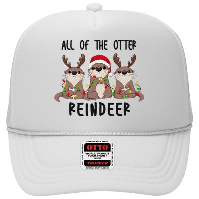 Funny Christmas Otters Cute All Of The Otter Reindeer Trucker Hat