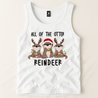 Funny Christmas Otters Cute All Of The Otter Reindeer Tank Top