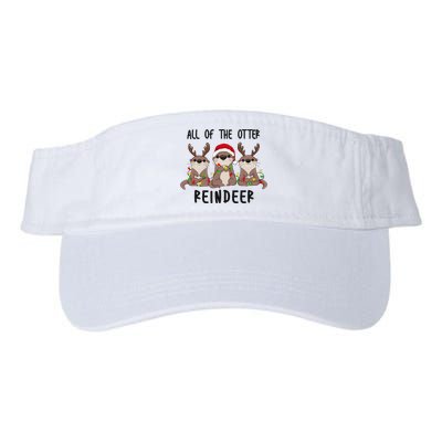 Funny Christmas Otters Cute All Of The Otter Reindeer Visor