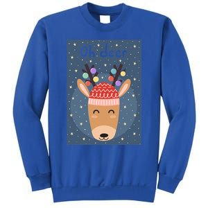 Funny Cute Oh Deer With Colorful Merry Christmas Lights Gift Sweatshirt