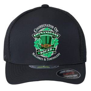 Funny Coordinator Of Shenanigans Squad Malarkey And Tomfoolery Gift Flexfit Unipanel Trucker Cap