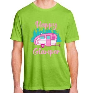 Funny Camping Outdoor Rv Camper Happy Glamper Great Gift Adult ChromaSoft Performance T-Shirt