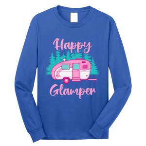 Funny Camping Outdoor Rv Camper Happy Glamper Great Gift Long Sleeve Shirt