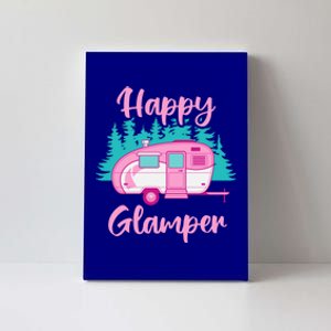 Funny Camping Outdoor Rv Camper Happy Glamper Great Gift Canvas