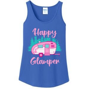 Funny Camping Outdoor Rv Camper Happy Glamper Great Gift Ladies Essential Tank