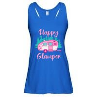 Funny Camping Outdoor Rv Camper Happy Glamper Great Gift Ladies Essential Flowy Tank