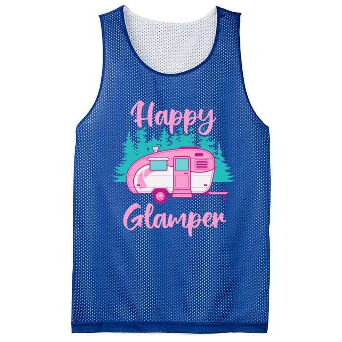 Funny Camping Outdoor Rv Camper Happy Glamper Great Gift Mesh Reversible Basketball Jersey Tank