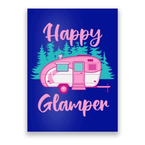 Funny Camping Outdoor Rv Camper Happy Glamper Great Gift Poster