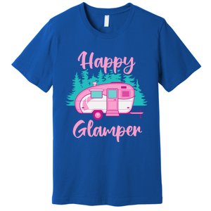 Funny Camping Outdoor Rv Camper Happy Glamper Great Gift Premium T-Shirt