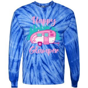 Funny Camping Outdoor Rv Camper Happy Glamper Great Gift Tie-Dye Long Sleeve Shirt