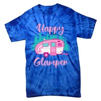 Funny Camping Outdoor Rv Camper Happy Glamper Great Gift Tie-Dye T-Shirt