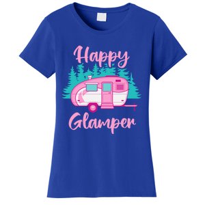 Funny Camping Outdoor Rv Camper Happy Glamper Great Gift Women's T-Shirt