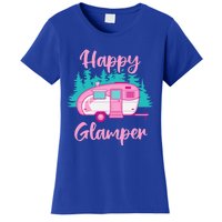 Funny Camping Outdoor Rv Camper Happy Glamper Great Gift Women's T-Shirt