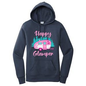 Funny Camping Outdoor Rv Camper Happy Glamper Great Gift Women's Pullover Hoodie