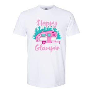 Funny Camping Outdoor Rv Camper Happy Glamper Great Gift Softstyle CVC T-Shirt