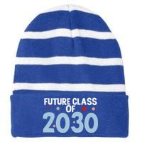 Future Class Of 2030 Cute 4Th Grade Gift Striped Beanie with Solid Band