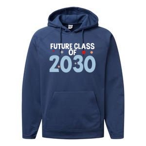 Future Class Of 2030 Cute 4Th Grade Gift Performance Fleece Hoodie