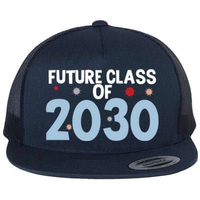 Future Class Of 2030 Cute 4Th Grade Gift Flat Bill Trucker Hat