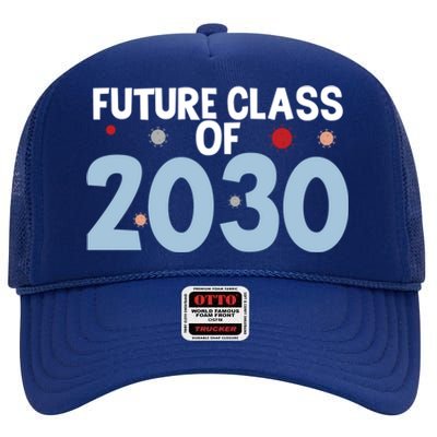 Future Class Of 2030 Cute 4Th Grade Gift High Crown Mesh Back Trucker Hat