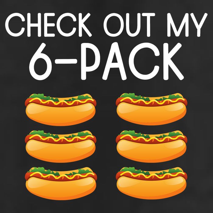 Funny Check Out My 6 Pack Hotdog Funny Hot Dog Lovers Gym Lovers Adult Drive Performance Visor