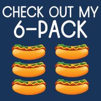 Funny Check Out My 6 Pack Hotdog Funny Hot Dog Lovers Gym Lovers 7 Panel Mesh Trucker Snapback Hat