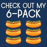 Funny Check Out My 6 Pack Hotdog Funny Hot Dog Lovers Gym Lovers Tall T-Shirt