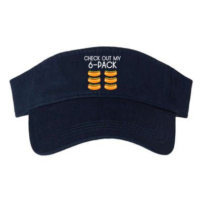 Funny Check Out My 6 Pack Hotdog Funny Hot Dog Lovers Gym Lovers Visor