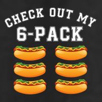 Funny Check Out My 6 Pack Hotdog Gym Lovers Funny Hot Dog Lovers 7 Panel Mesh Trucker Snapback Hat
