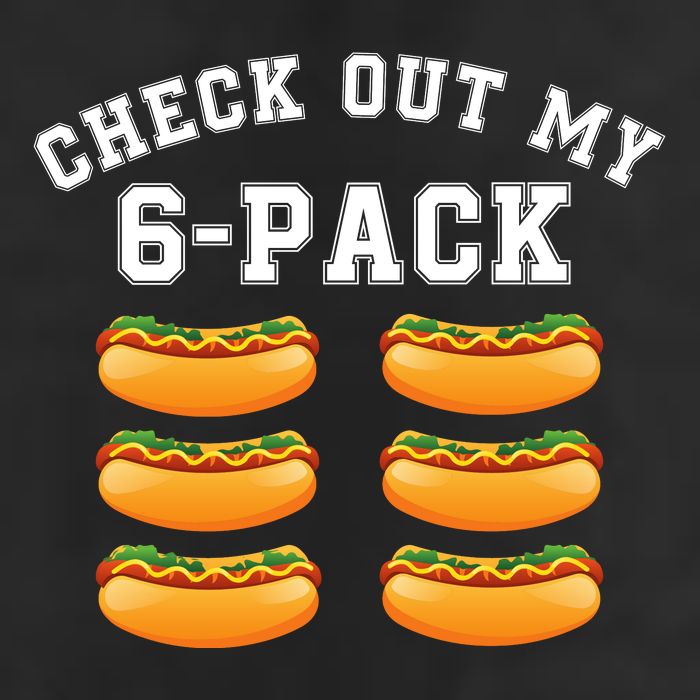 Funny Check Out My 6 Pack Hotdog Gym Lovers Funny Hot Dog Lovers 7 Panel Mesh Trucker Snapback Hat