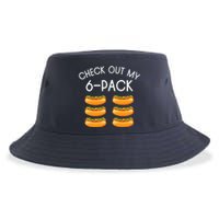 Funny Check Out My 6 Pack Hotdog Gym Lovers Funny Hotdog Lovers Sustainable Bucket Hat