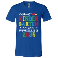 Funny Class Of 2035 Watch Out Kindergarten Here I Come Meaningful Gift V-Neck T-Shirt