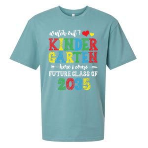 Funny Class Of 2035 Watch Out Kindergarten Here I Come Meaningful Gift Sueded Cloud Jersey T-Shirt