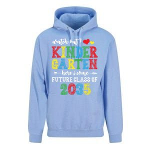 Funny Class Of 2035 Watch Out Kindergarten Here I Come Meaningful Gift Unisex Surf Hoodie