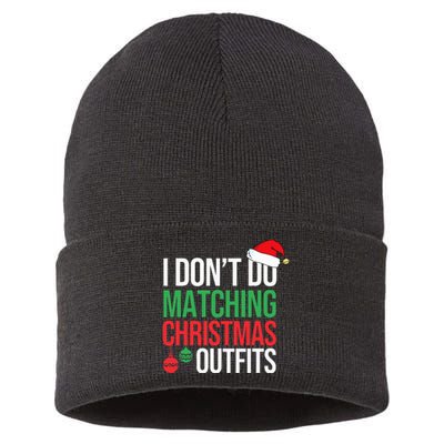 Family Christmas Pajamas I Dont Do Matching Christmas Outfit  Sustainable Knit Beanie