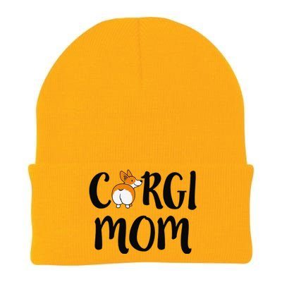 Funny Corgi Pet Owner Outfit Women Corgi Mom Knit Cap Winter Beanie