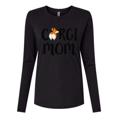 Funny Corgi Pet Owner Outfit Women Corgi Mom Womens Cotton Relaxed Long Sleeve T-Shirt