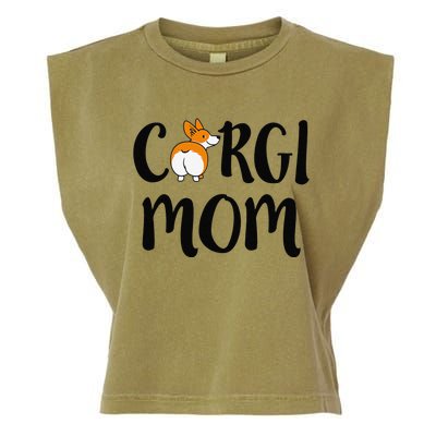 Funny Corgi Pet Owner Outfit Women Corgi Mom Garment-Dyed Women's Muscle Tee